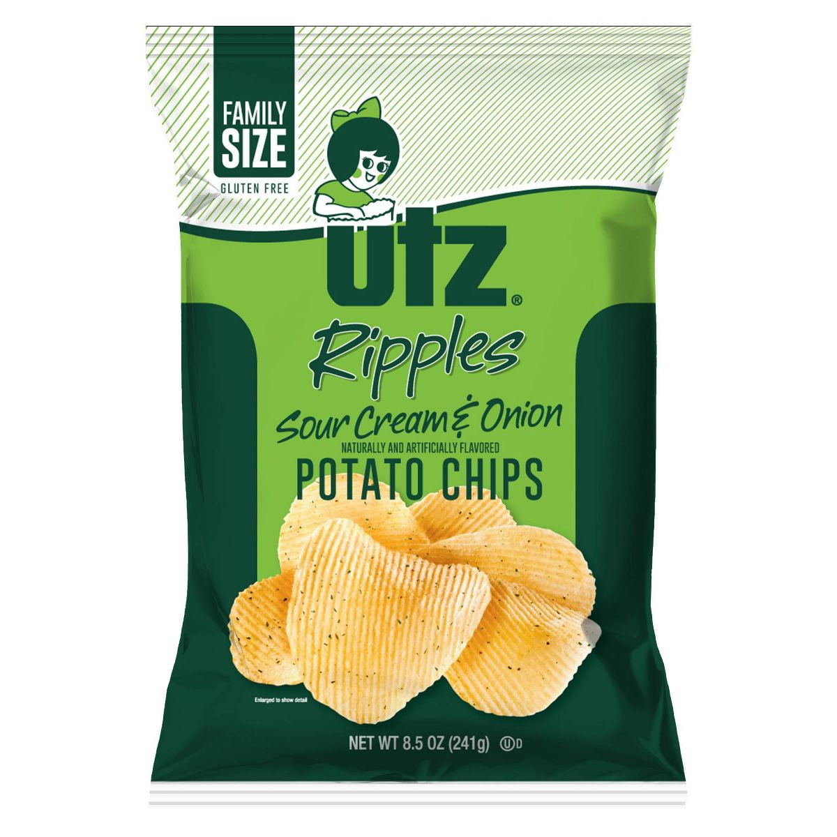 Utz Ripples Sour Cream Onion Potato Chips 7.75oz