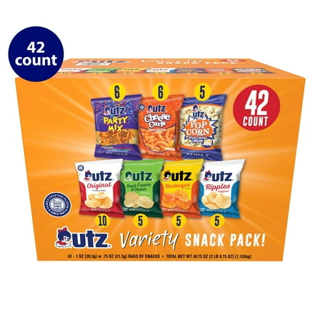 Utz Snack Pack, Variety Pack, 1 oz, 42 Count