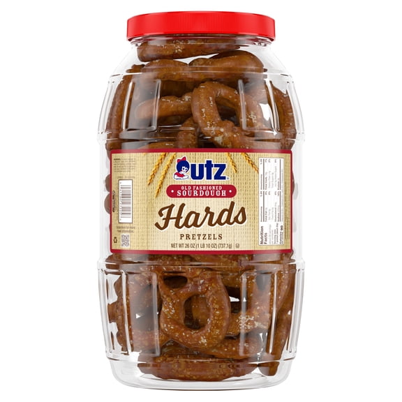 Utz, Old Fashioned Sourdough Hards Pretzels , 26 oz Barrel