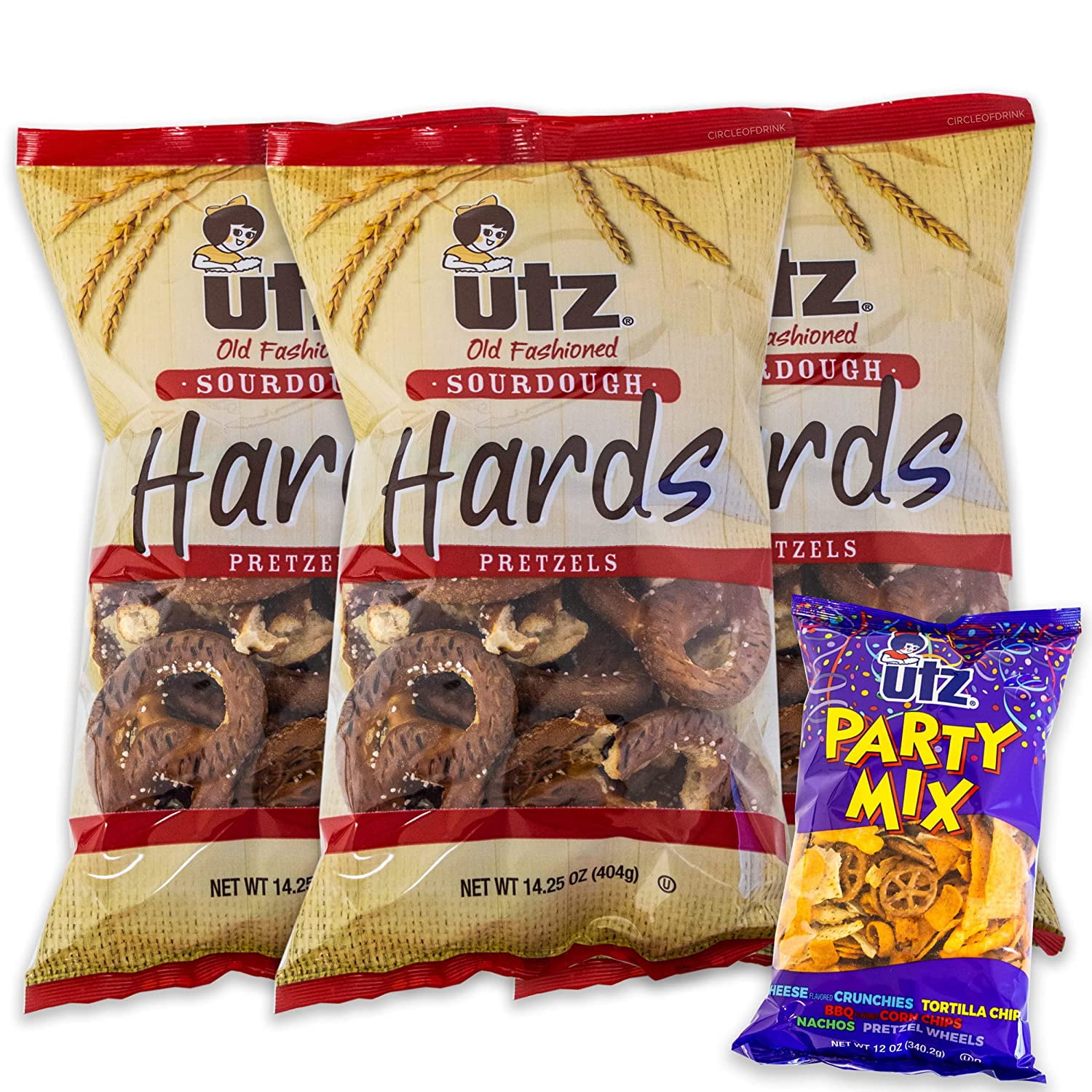 Utz Sourdough Pretzels Variety Pack Utz Sourdough Hards Pretzels (3