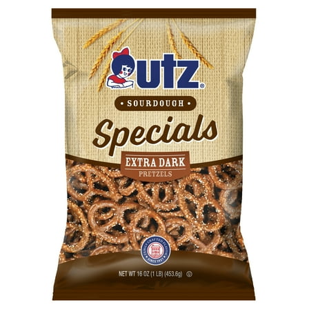 Utz Sourdough Special Extra Dark Pretzels, 16 oz Bag
