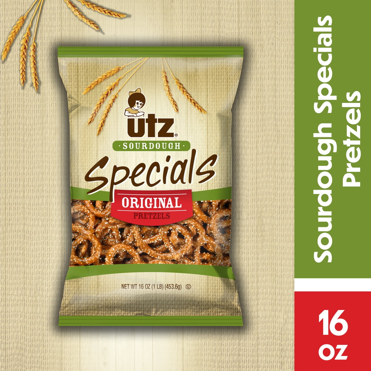 Utz Sourdough Specials Original Pretzels, 16 oz Bag