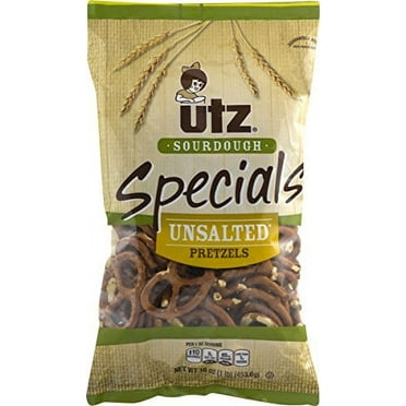 Utz Sourdough Specials Unsalted Pretzels 16 oz. Bag (3 Bags)