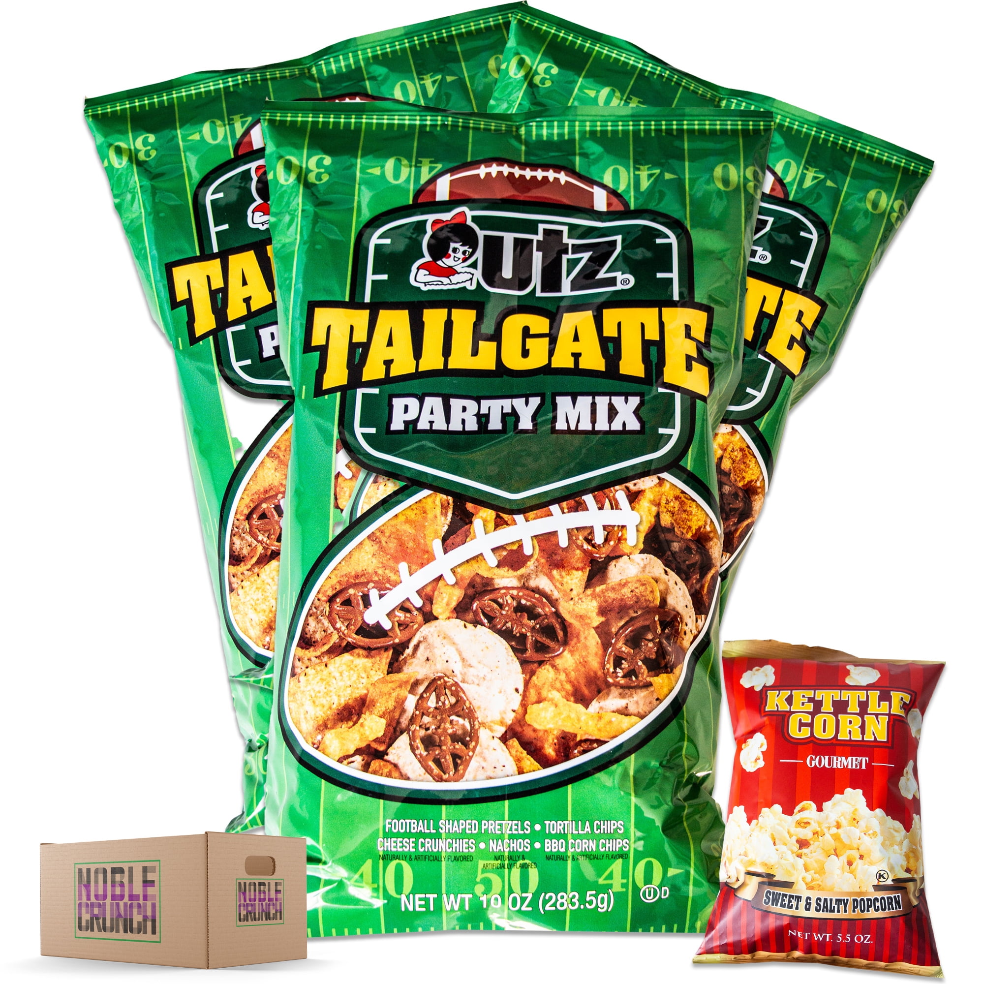 Utz Tailgate Party Mix (3, 10oz bags) Bundle by Noblecrunch Nachos