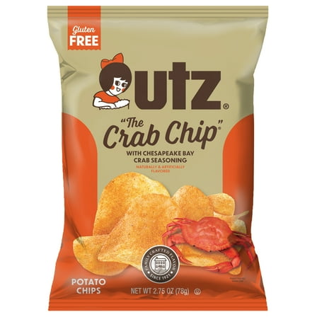 Utz The Crab Chip Potato Chips, Gluten-Free, 2.75 oz Bag