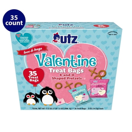 Utz Valentine's Day X and O Pretzel Treats, 0.5 oz