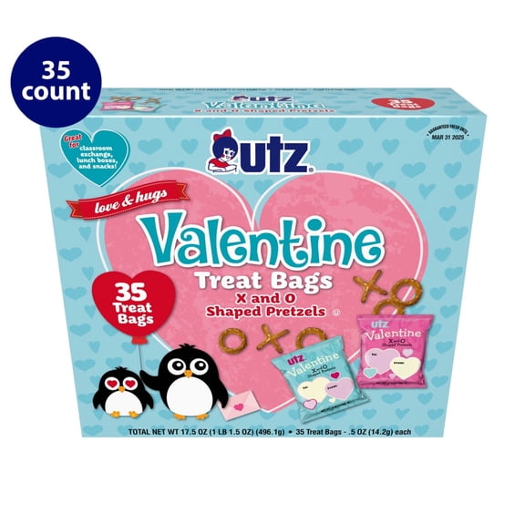 Utz Valentine's Day X and O Pretzel Treats, 0.5 oz