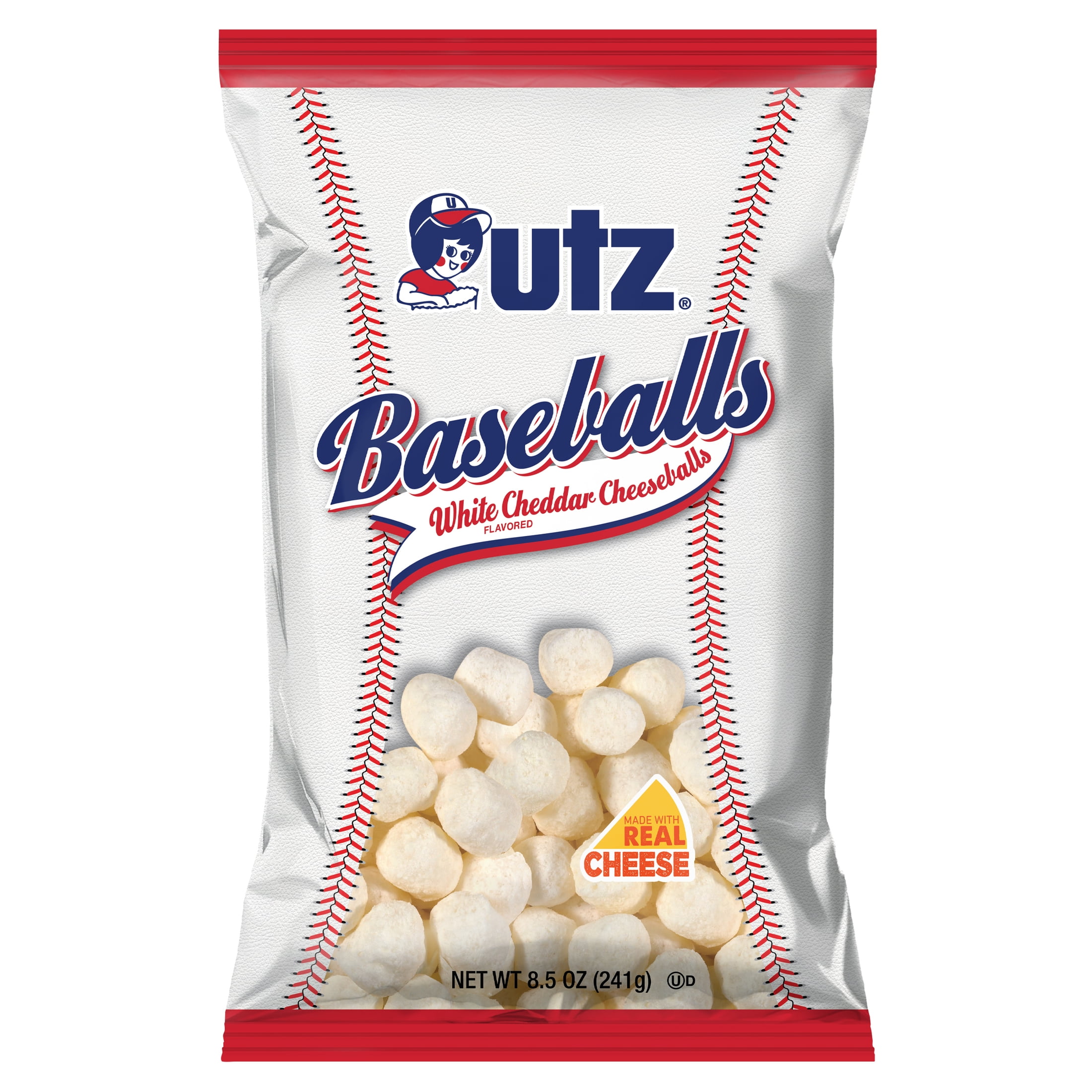 Utz White Cheddar Baseballs, 8.5 oz Bag
