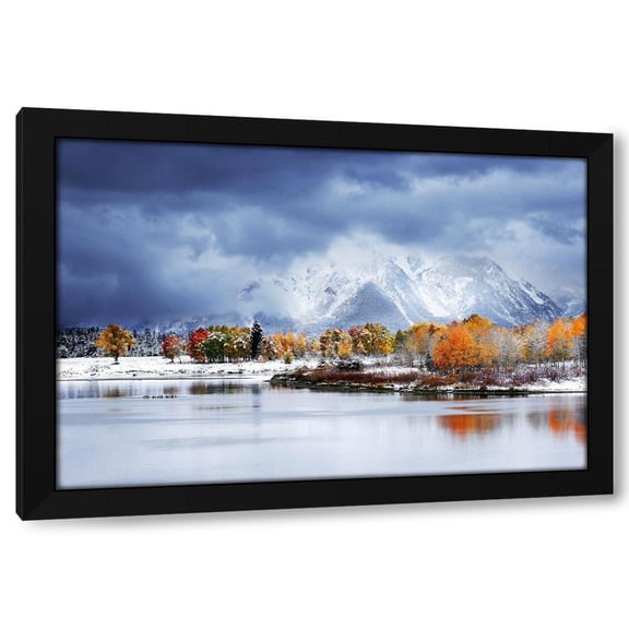 Uu 14x11 Black Modern Wood Framed Wall Art Titled - Grand Teton National Park