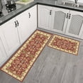 thumbnail image 1 of Uuiauoio 2 Piece Kitchen Rug Set, Non-Slip Super Absorbent Kitchen Mats for Floor with Rubber Backing, Stain Resistant Runner for Hallway Laundry Holiday Decor(15.7 x 23.6in+15.7x 47.2in), 1 of 6