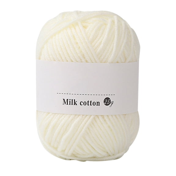 Uuiauoio 25g Soft Comfortable Cotton Blend Milk Yarn Fabric Wool Crochet Knitting Supplies for Handcrafts Spinning Materials