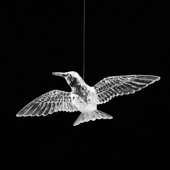Uuiauoio Acrylic Birds Decorative Ceiling Hanging Ornaments Clear Hummingbird Christmas Ornaments Stage Wedding Decoration Home Decoration, Wedding Ceremony and Reception Hanging Decorations,