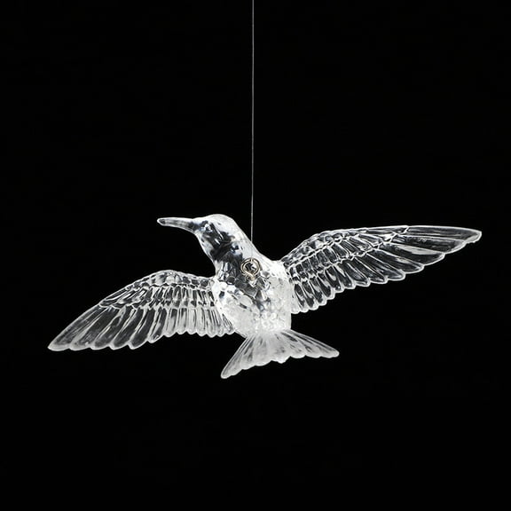 Uuiauoio Acrylic Birds Decorative Ceiling Hanging Ornaments Clear Hummingbird Christmas Ornaments Stage Wedding Decoration Home Decoration, Wedding Ceremony and Reception Hanging Decorations,