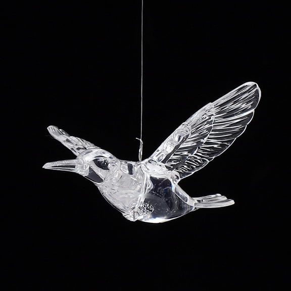Uuiauoio Acrylic Birds Decorative Ceiling Hanging Ornaments Clear Hummingbird Christmas Ornaments Stage Wedding Decoration Home Decoration, Wedding Ceremony and Reception Hanging Decorations,