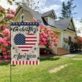 thumbnail image 1 of Uuiauoio American Garden Flag Small American Flag Double Sided Weatherproof Patriotic USA Garden Flags Outside Thick Burlap Stars and Stripes Flags for Outdoor Yard Patio Lawn Decor, 1 of 6