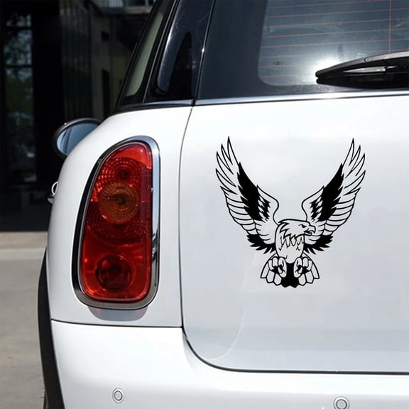 Uuiauoio Bald Eagle Raptor Bird Vinyl Waterproof Sticker Decal, PVC Durable Adhesive for Laptop Car Window Truck Bumper Helmet, Ptriotic Decoration Gift for Outdoors Travel Camping Enthusiasts