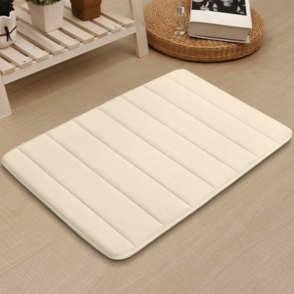 Uuiauoio Bath Mat Rug, Ultra Soft and Non-Slip Bathroom Rugs Comfortable, Super Water Absorption, Machine Wash, Decor Foot Mat for Bathroom, Shower, Tub