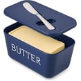 thumbnail image 1 of Uuiauoio Butter Dish with Lid and Knife - Countertop & Fridge Butter Keeper, Container & Holder, Storage Box，Sealed Storage Box Cheese Dishs with Lid, 1 of 6