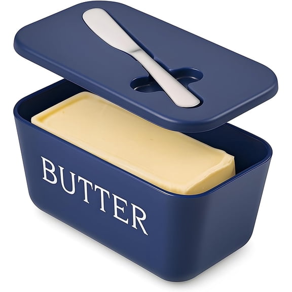 Uuiauoio Butter Dish with Lid and Knife - Countertop & Fridge Butter Keeper, Container & Holder, Storage Box,Sealed Storage Box Cheese Dishs with Lid
