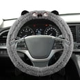 thumbnail image 1 of Uuiauoio Car Steering Wheel Cover, Cute Steering Wheel Protector with Ears,Fluffy Soft Plush for Winter Warm, for Car,SUV, Elastic & Anti-Slip, 1 of 6