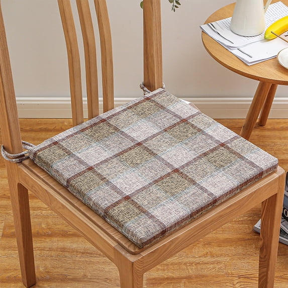 Uuiauoio Chair Cushions for Dining Chairs, Kitchen Chair Pads Set of 1, Seat Cushions with Ties Non-Slip Bottom for Indoor Dining Room, Removable Cover