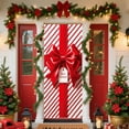 thumbnail image 1 of Uuiauoio Christmas Door Curtain with Bow Pattern, Holiday Door Cover for Indoor & Outdoor, Festive Wall Hanging Decoration for Xmas Party, Home, Fireplace Mantel, Seasonal Front Entryway Décor, 1 of 8