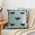 thumbnail image 1 of Uuiauoio Coquette Bow Decorative Throw Pillow Covers 18 x 18, Porch Outdoor Home Decor, Girly Bedroom Sofa Couch Cushion Case Housewarming Gift, 1 of 6