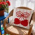 thumbnail image 1 of Uuiauoio Coquette Bow Decorative Throw Pillow Covers 18 x 18, Porch Outdoor Home Decor, Girly Bedroom Sofa Couch Cushion Case Housewarming Gift, 1 of 6
