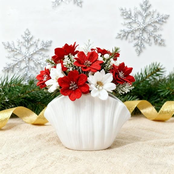 Uuiauoio Flower Vase,Rustic Farmhouse Decorative Vase,Vases for Home Decor Table Living Room Entryway Mantel Bookshelf Bedroom Bathroom Kitchen