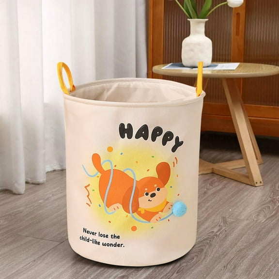 Uuiauoio Foldable Laundry Storage Basket, Collapsible Non-Woven Fabric Hamper for Bathroom and Bedroom Organization, Portable Dirty Clothes Bin with Handles for Home Use, for Towels and Garments