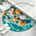 thumbnail image 1 of Uuiauoio Half Circle Bath Mat Non-Slip, Bathroom Rugs, Rubber Backing Absorbent Quick Dry Machine Washable Carpet for Bathroom Floor, Bedroom Home Decor 16" x 24", 1 of 6