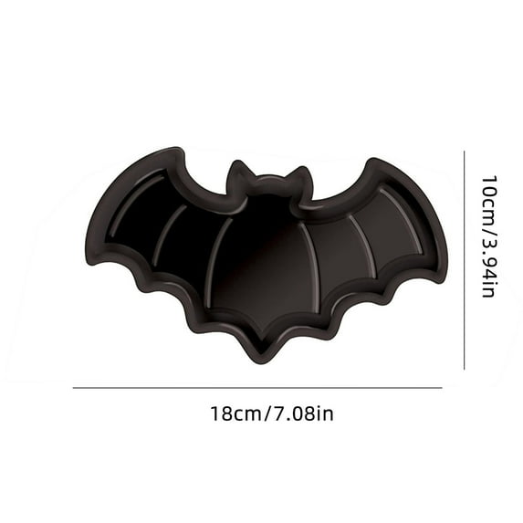 Uuiauoio Halloween Party Serving Tray , Plastic Pumpkin Ghost Bat Themed Dessert Plates for Candy and Appetizers, Dishwasher Safe Holiday Party Supplies(Bat)