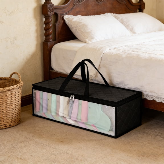 Uuiauoio Hat Storage Bag for Baseball, Caps Hat Organizer Case Hat Holder Rack with 2 Carry Handles for Closet Moisture & Dust Proof Holds