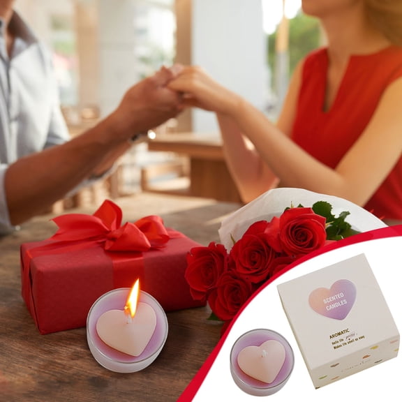 Uuiauoio Heart Shaped Tea Light Candles Birthday, Proposal, Wedding, Party, Engagement, and Table Decor