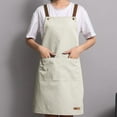 thumbnail image 1 of Kitchen Bib Apron, with Pockets, Water and Oil Resistant, Cooking Kitchen Chef Apron for Women Men, 1 of 6