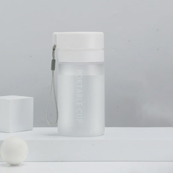 Uuiauoio Large Capacity Sports Water Bottle, Portable Outdoor Tumbler for Students and Couples, Plastic Cup with Leak-Proof Design and Carry Strap, Flower Tea Flask