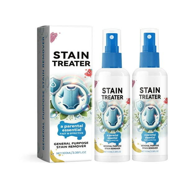 Uuiauoio Laundry Stain Remover Spray, Powerful Formula for Oil, Grease, Paint, Blood and Pet Stains on Fabrics, Upholstery and Carpets, 100ml Cleaning Solution,Messy Eater Stain Treater Spray