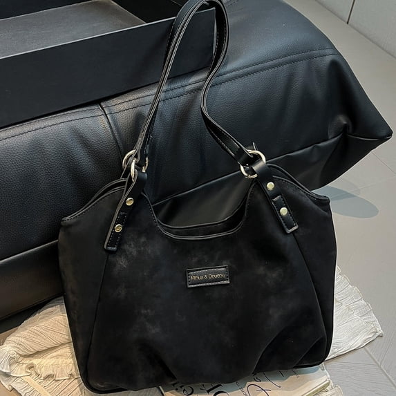 Leather Tote Bag for Women, Fashion Shoulder Purse with Multiple Pockets, Large Capacity Handbag with Detachable Strap, Casual Work and Travel Bag