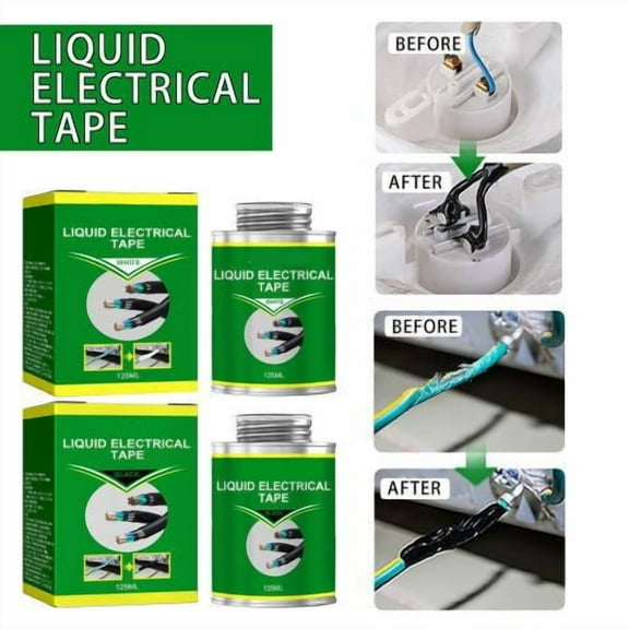 Uuiauoio Liquid Electrical Insulation Tape, High Temperature Waterproof Cable Repair Coating, Brush-On Flexible Sealant for Wires and Data Cables, 125ml Protective Adhesive Solution