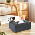 thumbnail image 1 of Uuiauoio Multifunctional Leather Storage Box with Remote Control Organizer and Tissue Dispenser, Compact Design for Coffee Table, Desk, and Nightstand, 1 of 6