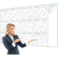 thumbnail image 1 of Uuiauoio Oversized Dry Erase Calendar Undated Monthly Planner, Reusable Whiteboard Schedule Board for Wall Mount, Includes 10 Circular Stickers for Home Office and School Organization, 1 of 6