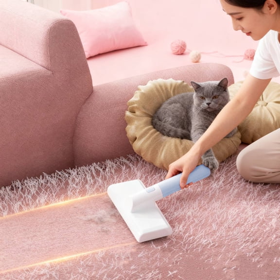 Uuiauoio Pet Hair Remover Brush - Effortlessly Lift Embedded Fur from Sofa, Car, Carpet! Reusable & Washable Cat/Dog Hair Cleaner, Detachable for Deep Clean, Eco-Friendly - Gentle on Fabric