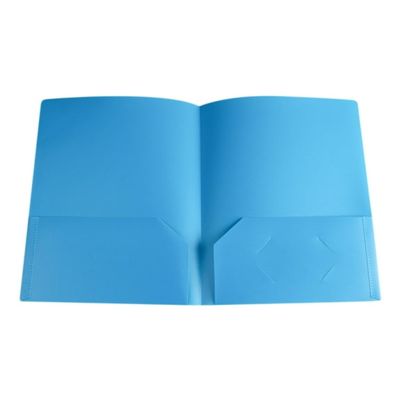 Uuiauoio Plastic Folders with Pockets , Durable Heavy Duty File Folders with Business Card Slot, 2-Pocket Folder for Office,Letter Size