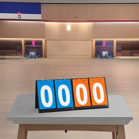 Uuiauoio Portable Scoreboard Flipper Table Top Score Keeper Waterproof 4 Digital Scoreboard Flipper for Basketball Soccer Tennis Volleyball Cornhole Sports Games P. E Classroom Activities