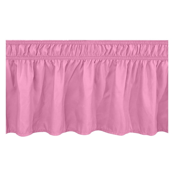 Uuiauoio Queen Elastic Bed Ruffle - Easy Wrap Around Ruffle - Microfiber Bed Skirt with Adjustable Elastic Belt - Hotel Quality Bedskirt, Fade Resistant
