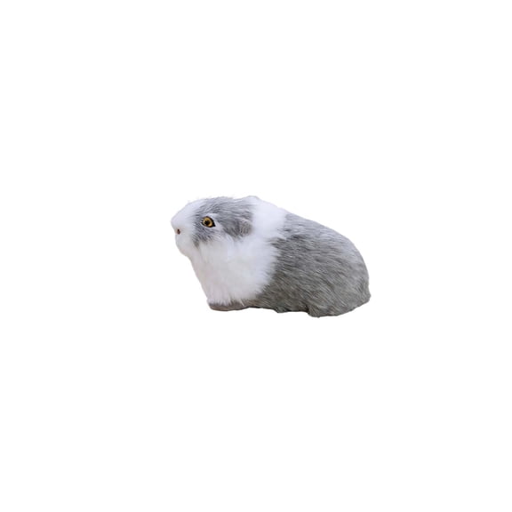 Uuiauoio Realistic Guinea Pig Figurine ā Lifelike Hamster Stuffed Animal, Faux Fur Pet Replica for Shelf, Desk & Home Decor, Collectible Gift for Rodent Lovers