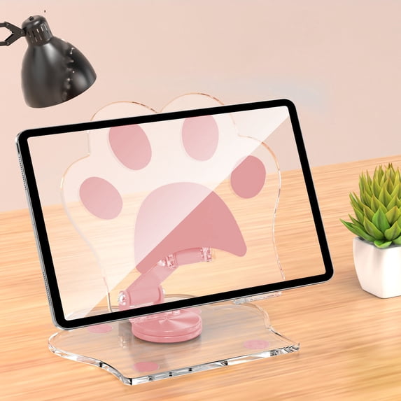 Uuiauoio Rotating Tablet Stand, Adjustable Phone and Tablet Holder with 360 Degree Swivel, Foldable Desktop for Viewing and Video Calls, Portable Non-Slip Device Stand for Home and Office