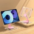 thumbnail image 1 of Uuiauoio Rotating Tablet Stand, Adjustable Phone and Tablet Holder with 360 Degree Swivel, Foldable Desktop for Viewing and Video Calls, Portable Non-Slip Device Stand for Home and Office, 1 of 6
