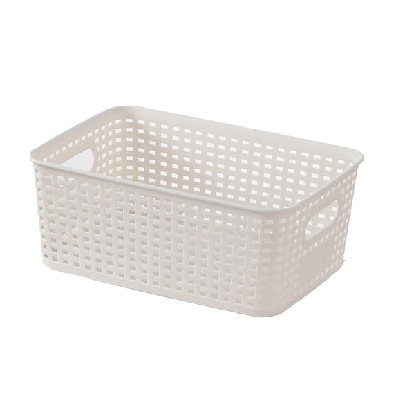 Uuiauoio Set of 1 Baskets For Organizing, Plastic Storage Bins and Small Basket for Organization and Storage Shelves Drawers Desktop Closet Playroom Classroom Office