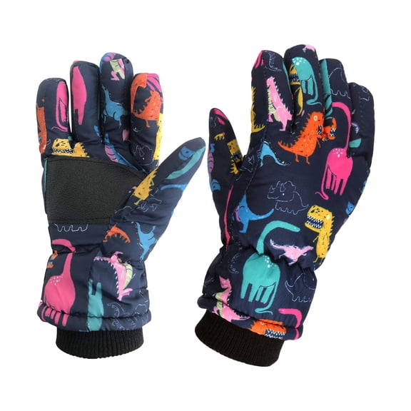Uuiauoio Snow Gloves Camouflage Warm Youth Ski Mittens Kids Windproof Waterproof Winter Skiing Snowboarding Gloves for 4-8 Years Boys and Girls Outdoor Sports